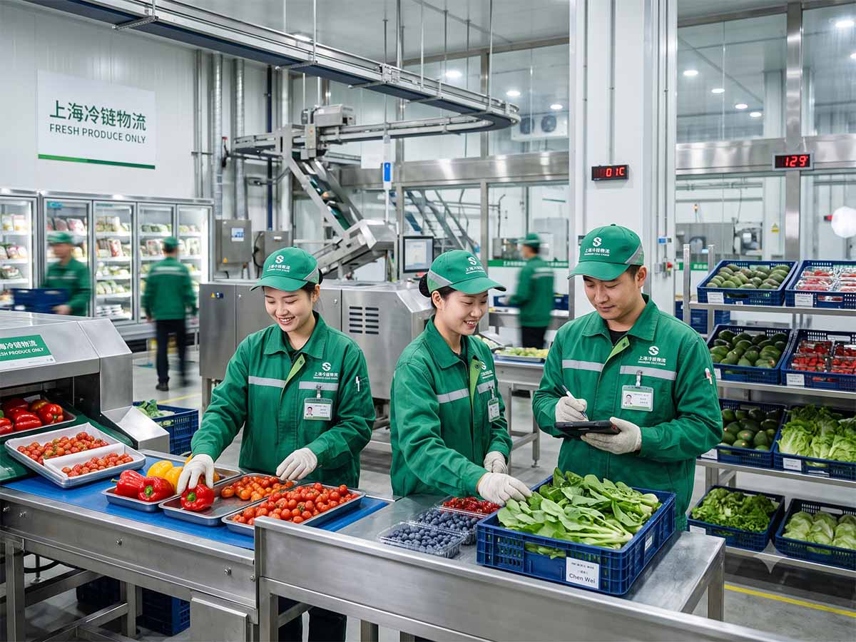 上海金桥农产品有限公司智能化分拣中心与冷链车队